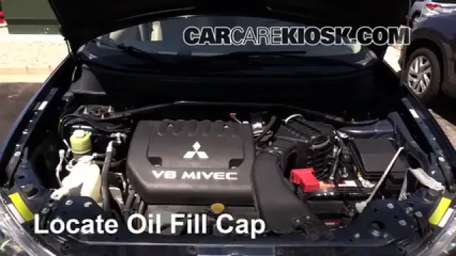 2009 Mitsubishi Outlander XLS 3.0L V6 Aceite Agregar aceite